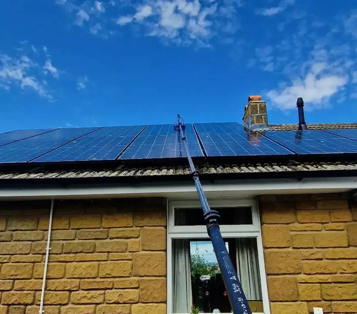 Pure water solar panel cleaning
